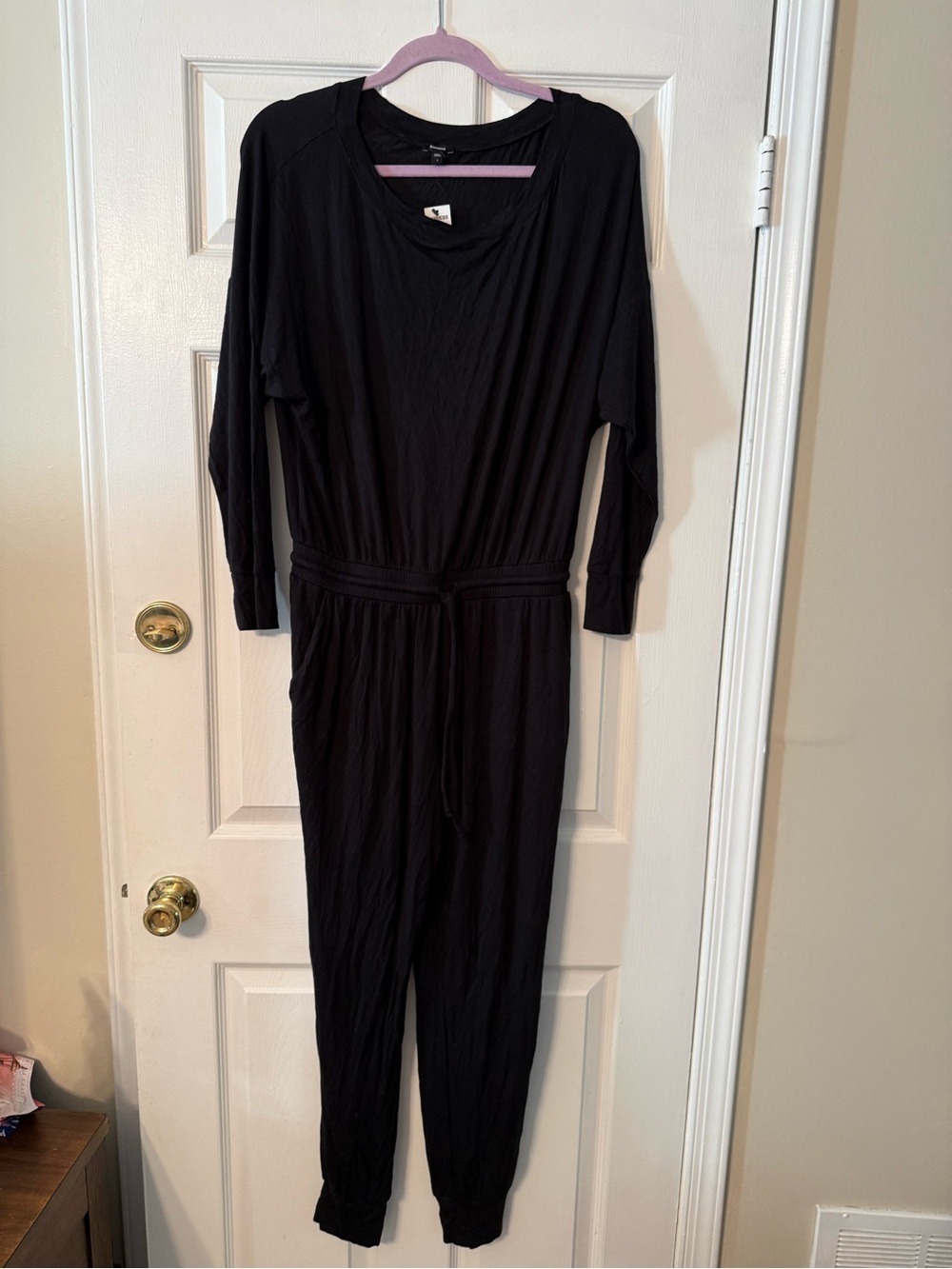 Express Black Long Sleeve Jumpsuit